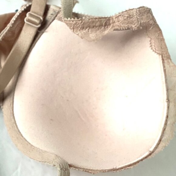 Victoria’s Secret Lace Push-Up Bra 36C Blush Pink Padded Back Closure - Picture 7 of 10
